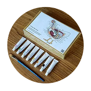 A boxed set of Watercolor Series 1 pigments.